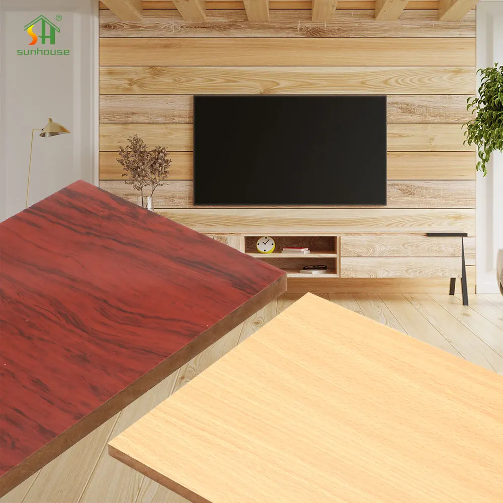 Spot Goods 4X8Ft Melamine Mdf Board Mould Resistant Mdf Sheet Board For Interior Decoration