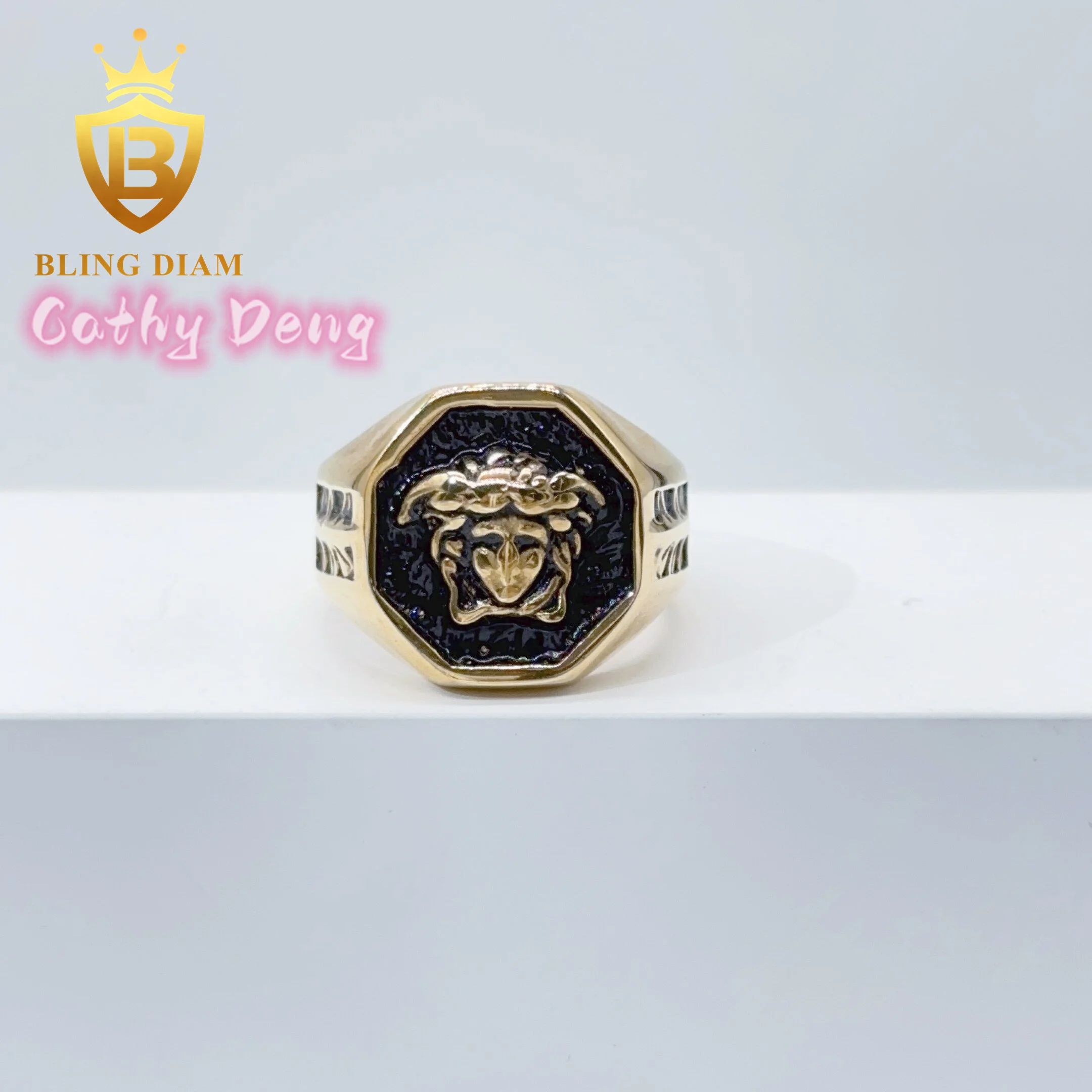 Hot Selling Greek Mythology Ring Wholesale Price 316L Stainless steel Hip-hop Medusa Ring For Men Women