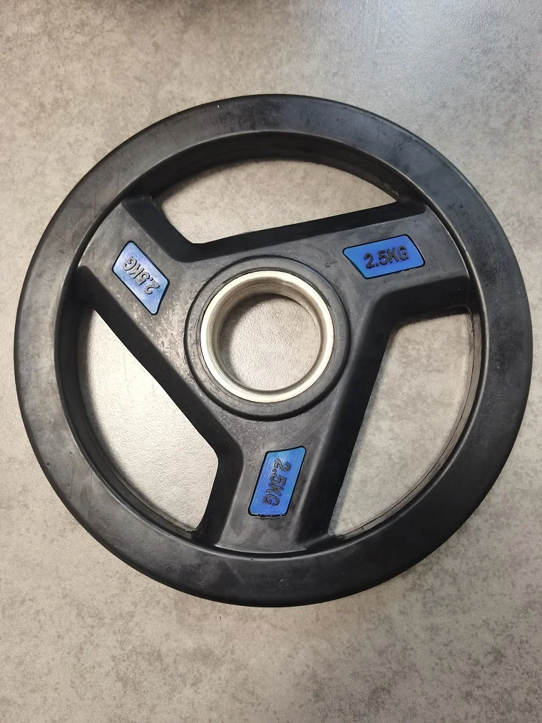 Gym Fitness Free Weight Strength Home Bodybuilding Cast Iron Barbell Rubber Coated Dumbbell Weight Lifting  Plate