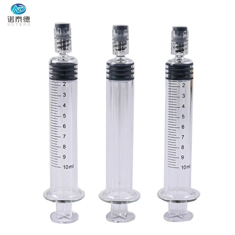 10ml 5ml big size glass syringe 1 ml  luer lock prefilled oil syringes packaging