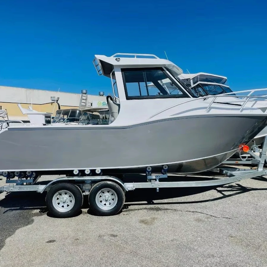 High Quality Aluminum 6.5m Sport Yacht with Cuddy Cabin Outboard Powered for Fishing and Cruising