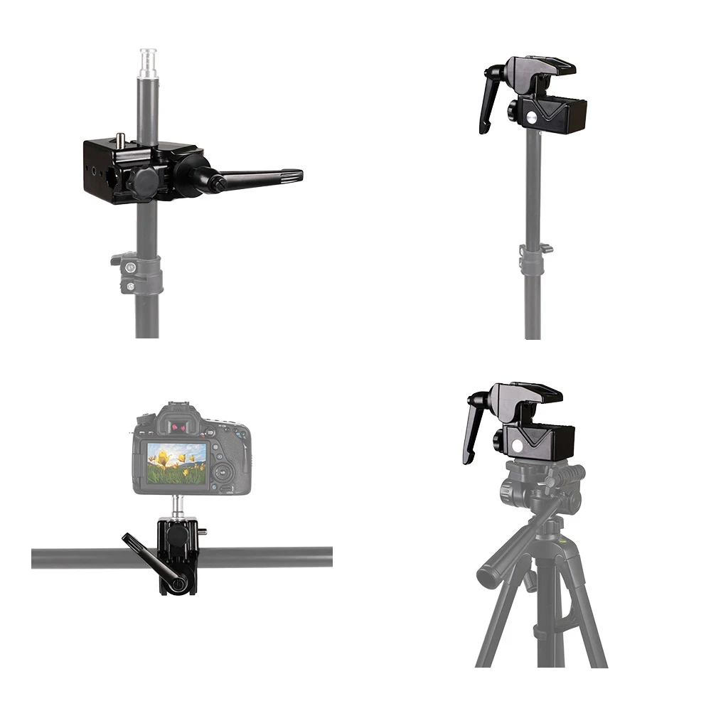 Super Strong Sturdy Multi-functional Universal Photography Camera Crab Metal Clamp For Round Tubes