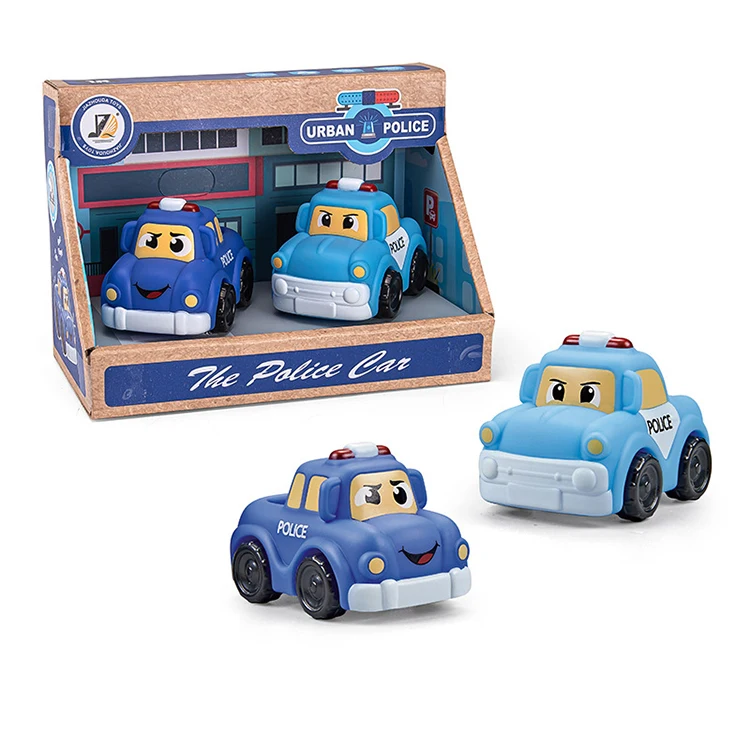 Wholesale Vinyl Frictio Cute Construction Vehicle Fire Fighting Truck Kids Cars Cartoon Car Toy