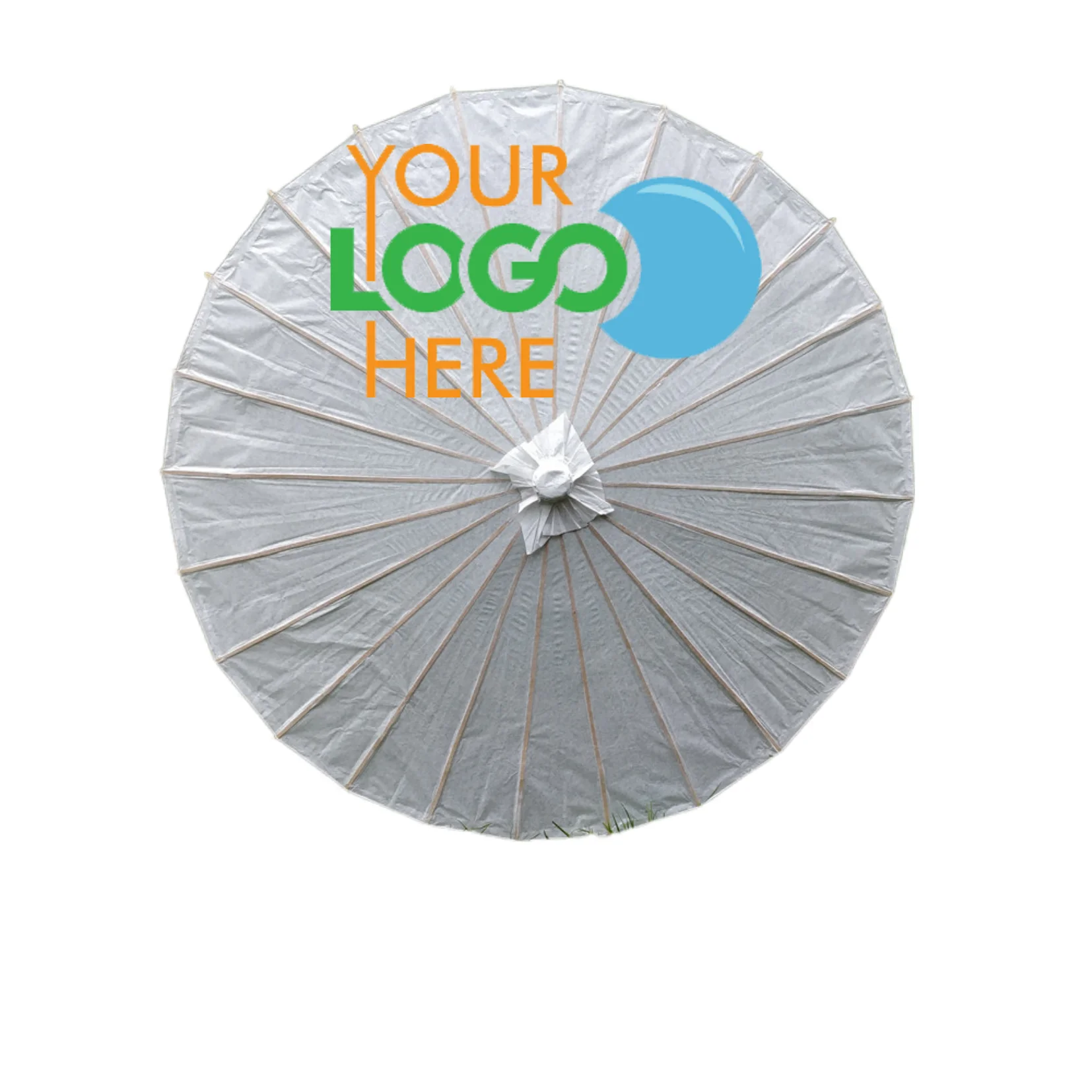 2023 оптовая продажа бумажный зонтик украшение для дома детский однотонный из бамбука