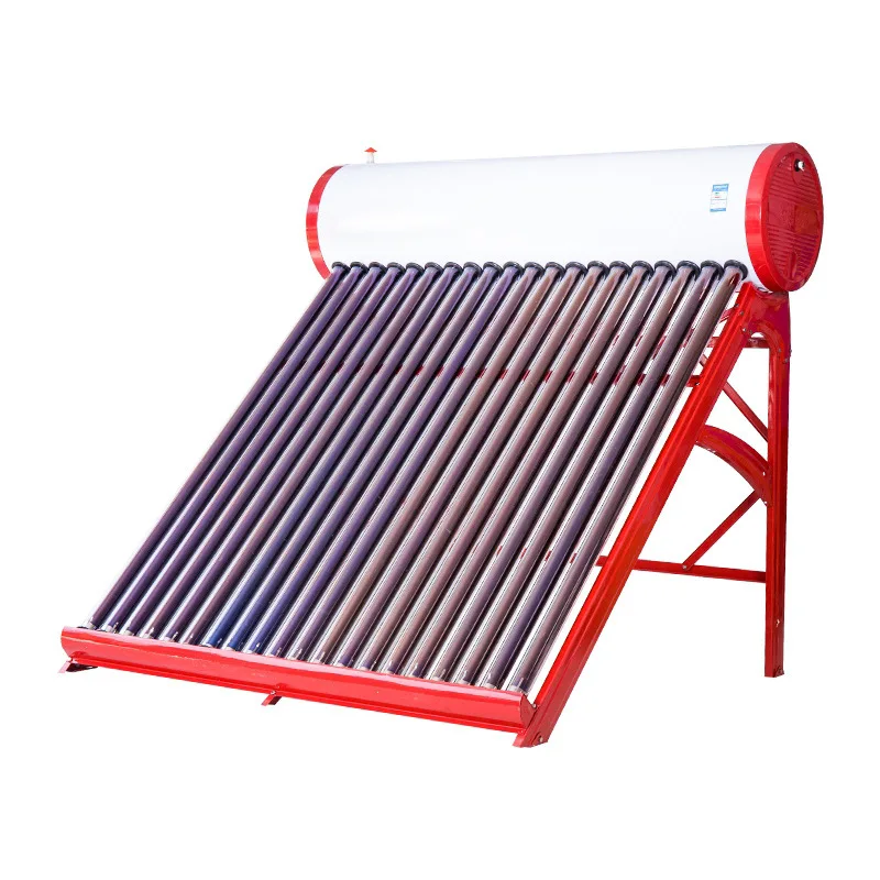 Africa market non-pressurized stainless steel solar hot water heater system vacuum tubes with electric water heater