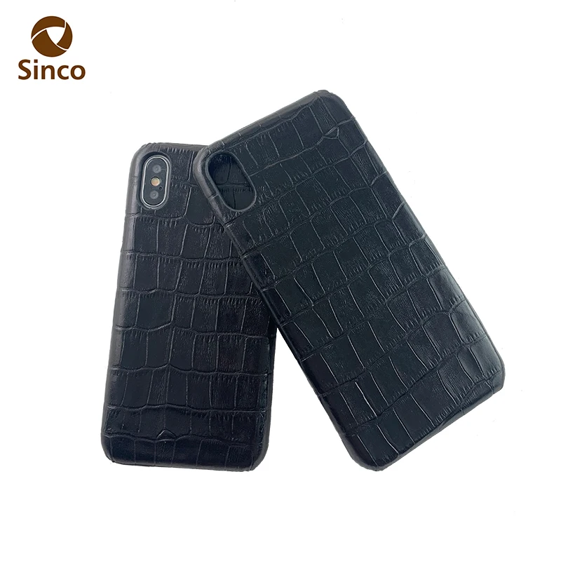 Luxury Crocodile Texture leather cell phone case leather iphone case custom leather phone case for iphone XR