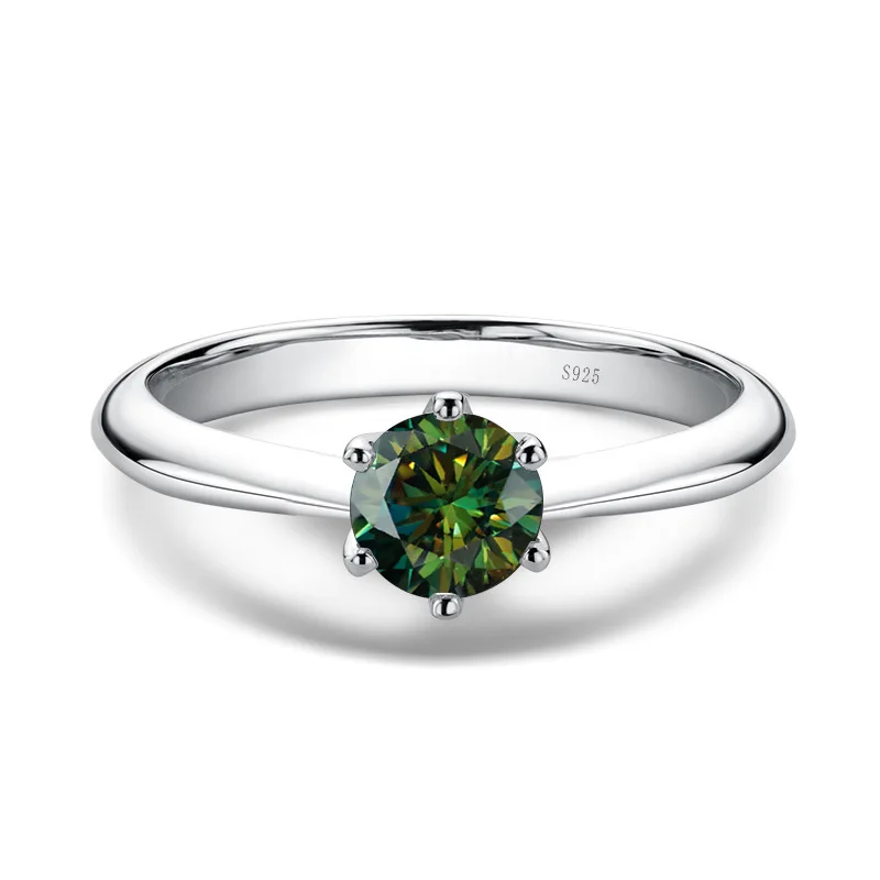 Jewelry factory wholesale fine gemstones Moissanite diamond hot sale 925 silver ring