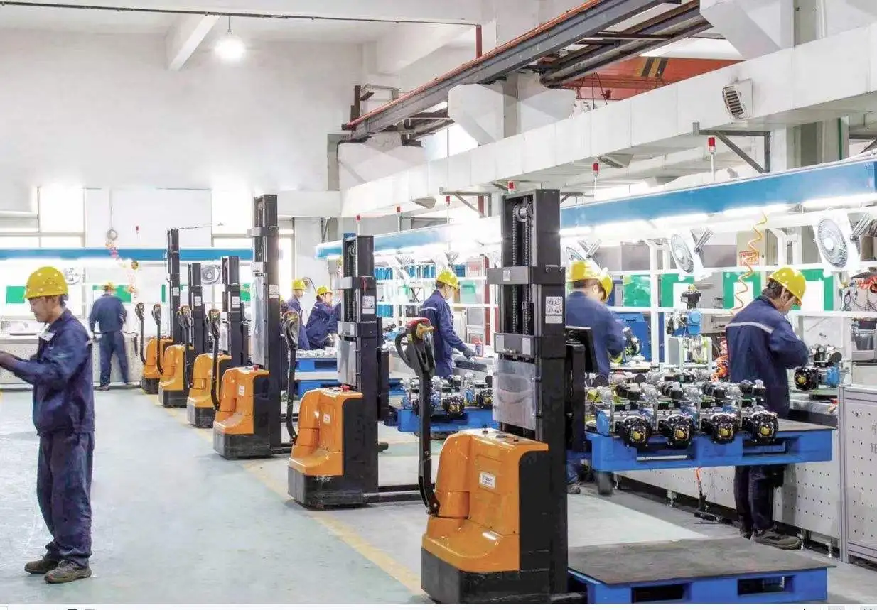 1Ton Mechanical Stacker Electric Forklift Truck Electric Stacker Warehouse Stacker Crane