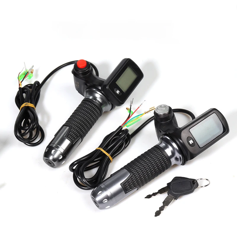 48v Electric scooter Handle Switch LCD Power Display with Switch Electric Bicycle Speed Control Knob Throttle accelerator