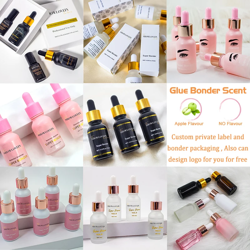 Eyelash Extension Super Bonder Custom Private Label Lash Extensions Adhesive Glue Bonder