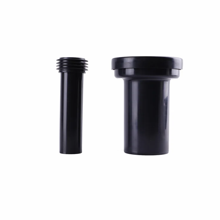 Wholesale Connector Bidet Toilet Drain Pipe Wc Plastic Drainage Black Outlet Flush Straight Pipe