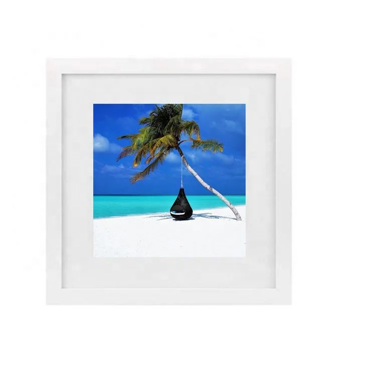 Hot selling North America 8*8 Inch Black Plastic Restickable Photo Frame Marco de fotos de plastico