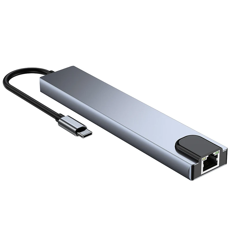 Multiport USB Hubs 3.0 Ethernet Card Reader PD Charging For MacBook OTG USB Type C Hub Dock Adapter