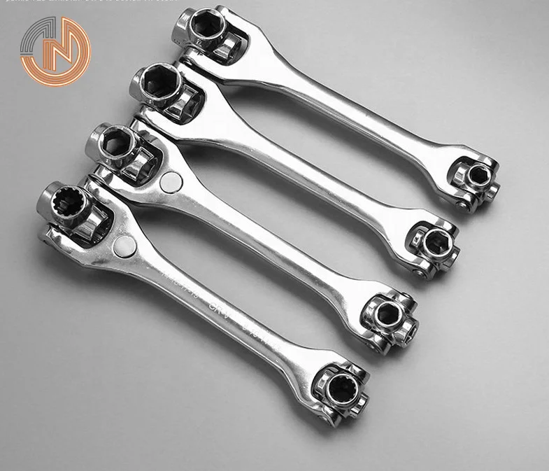 Professional 8 in 1 multi-function magnetic socket wrench spanner multi-head universal swivel spanner