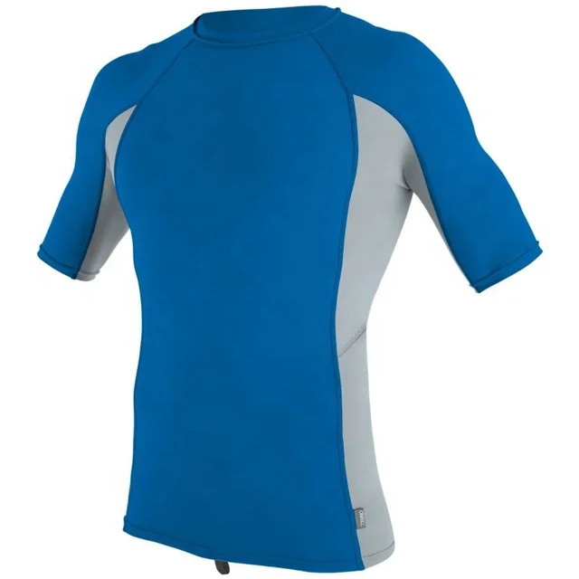 Mens Rash Guard Short Sleeve Swimming T-Shirt UPF 50+ Rashguard Wetsuit Sun Protection Shirt