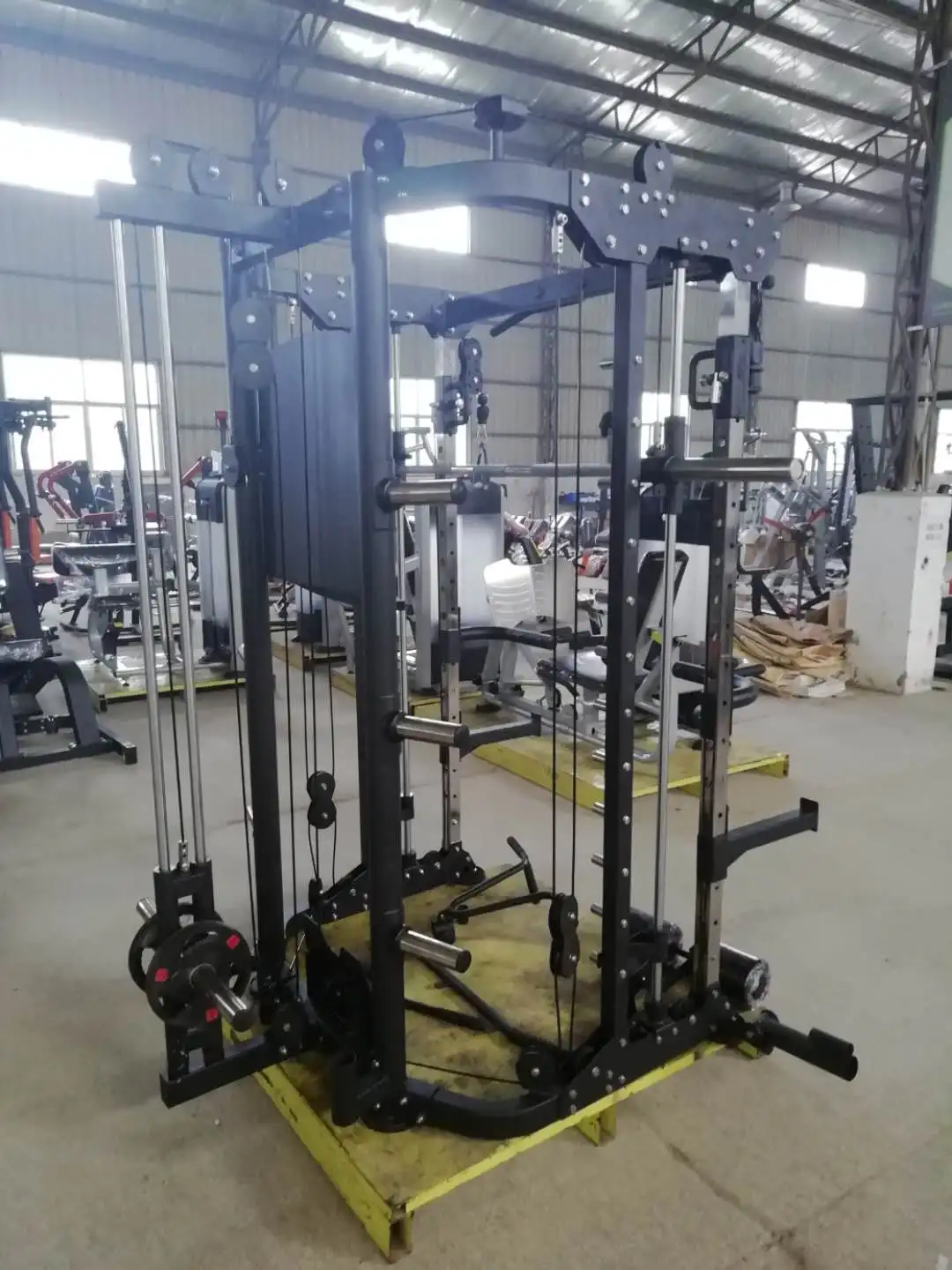 High quality multistation Smith machine adjustable pulley cable station fitness equipment for gym and home