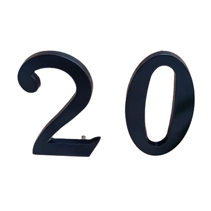 Hot Selling Factory Price 2022 Newest Design Fashion Black House Number Sign For Outdoor