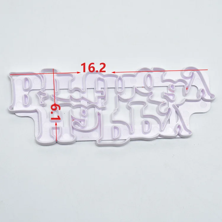 
DIY Baking 1piece Set of Happy Birthday Cut Mold Turned Sugar Cake Biscuit Cookies Chocolate Cookie Cutter Shape Decoration Mold 