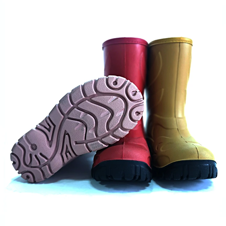 
OEM Fashion Light Waterproof Macarone Color Rain Kids PU Boots for Girls Boys 