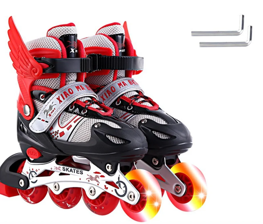 Wholesale Cheap Unisex Glitter Flashing 4 Wheels Lighting Skate Roller Shoes