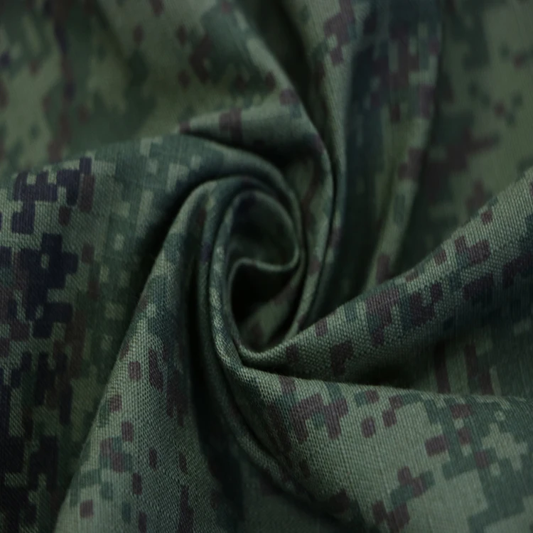 CVC 50/50 ripstop printed camouflage cloth for Russia BT-224