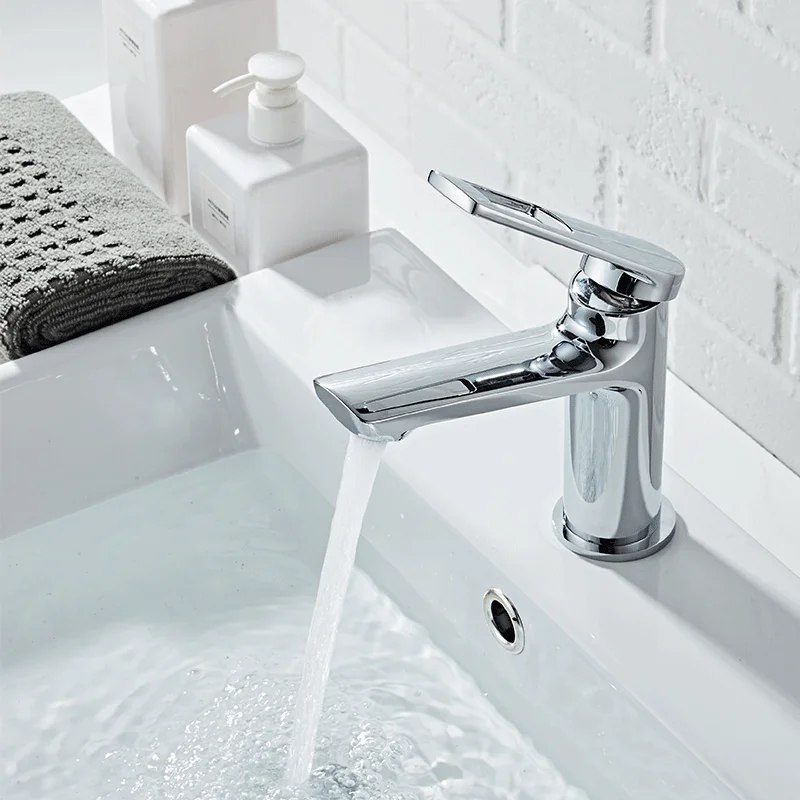ROVATE High Quality Bathroom Basin Faucet Modern Design Single Handle Hot & Cold Washbasin Sink Faucet Mixer