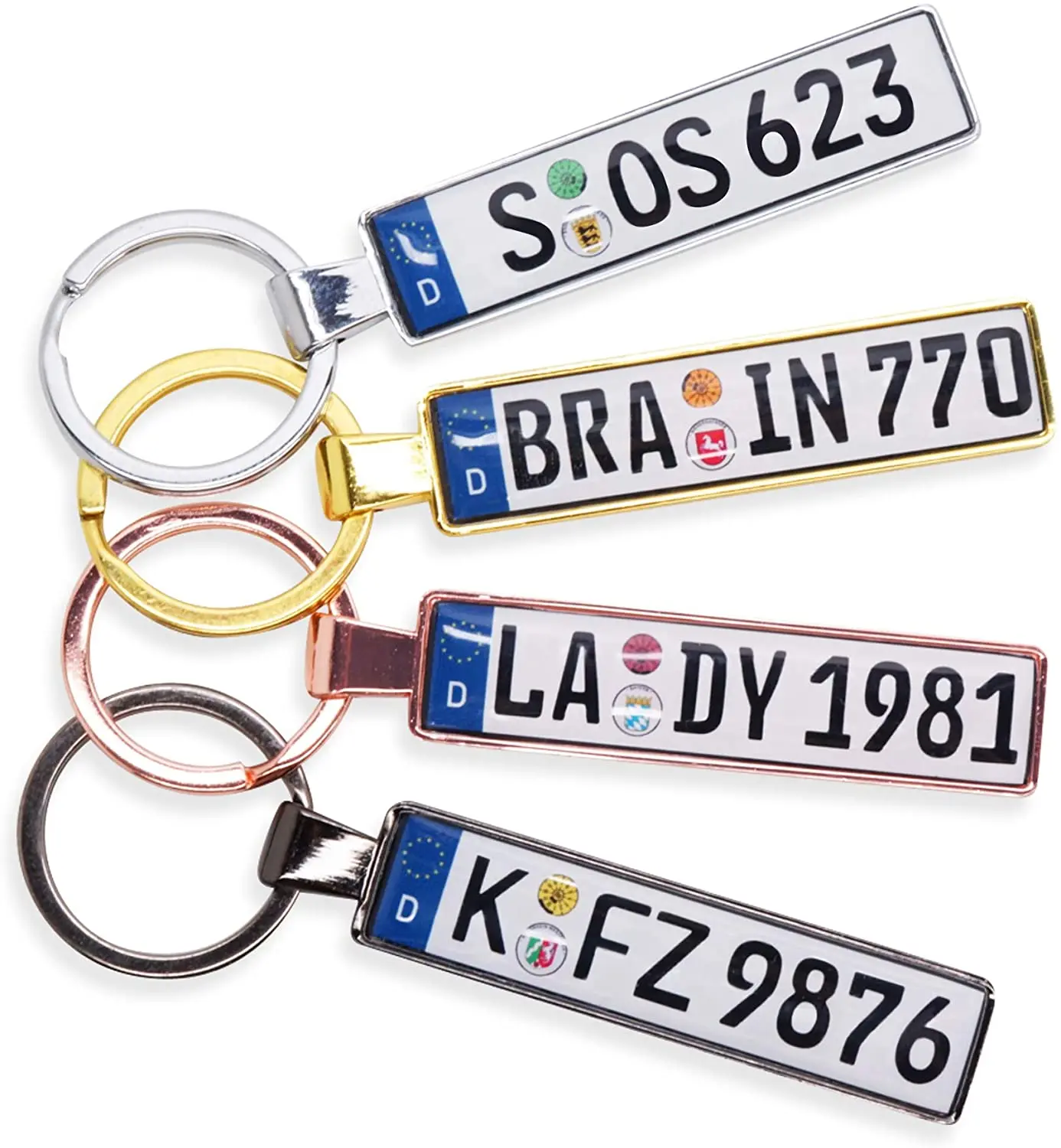 Factory Custom Keyring Personalised Vintage Motel Hotel Chain metal Label Name Card Keytags Keychain tags