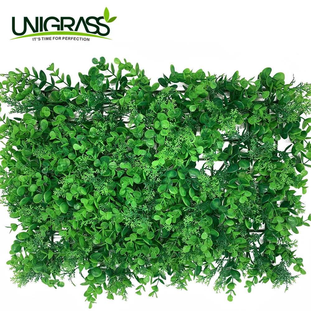 UNI  Artificial green boxwood hedge artificial plastic grass fence  indoor outdoor use