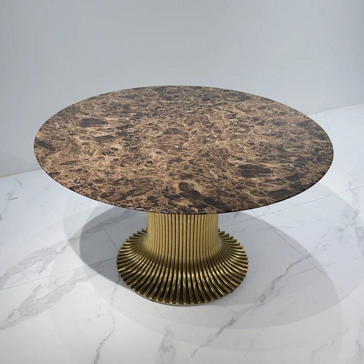 Competitive Price Rotating Chinese Dining Table Classic Round Marble Dining Table Set