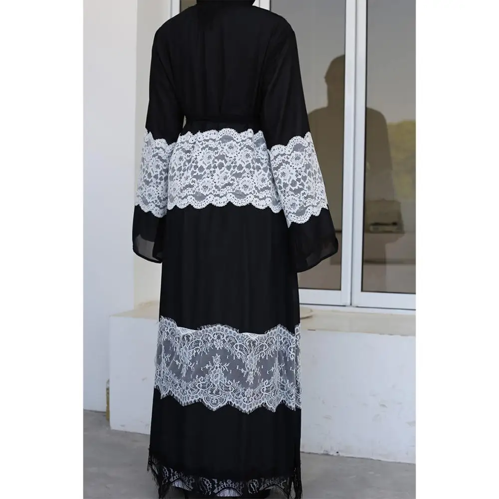 Latest styles wholesale muslim dresses black long sleeves turkish clothes online robe musulmane abaya