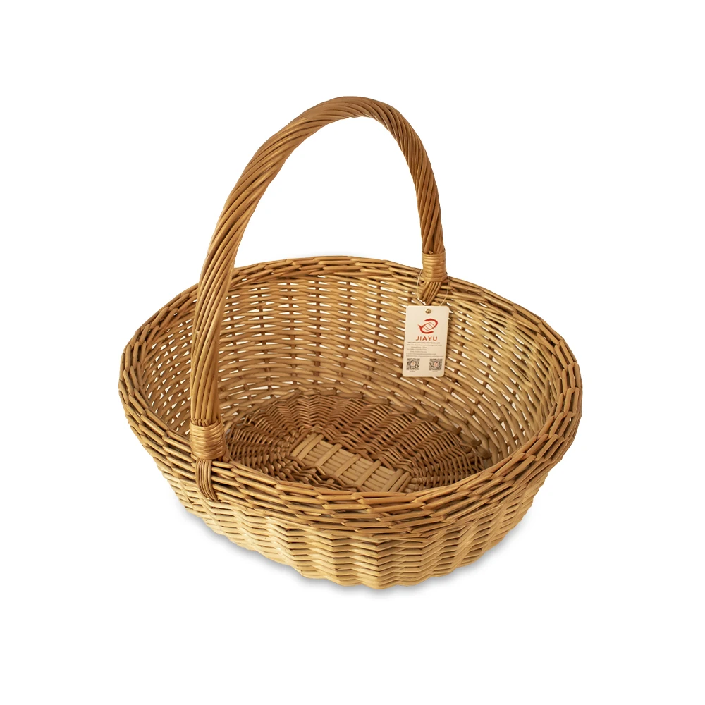 JY Natural Empty willow Wicker storage gift basket custom size wicker basket