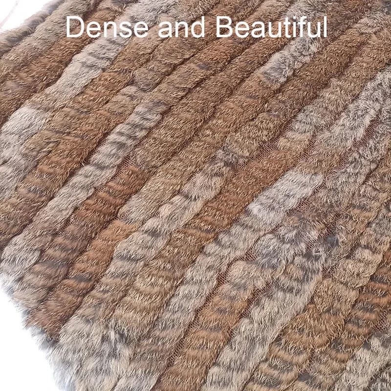 2024 Spring Hot Sale Knitted Natural Fur Shawl Fashion Genuine Fur Cape Real Rabbit Women Black Poncho