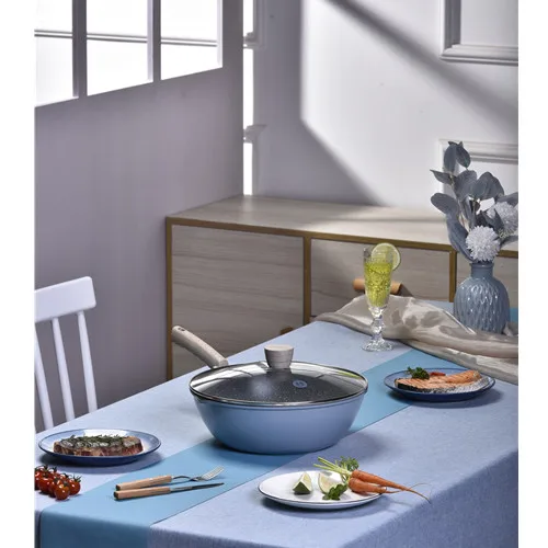 Пользовательский логотип для домашнего приготовления пищи Индукционная кухонная форма из литого алюминия 32 см антипригарная сковорода