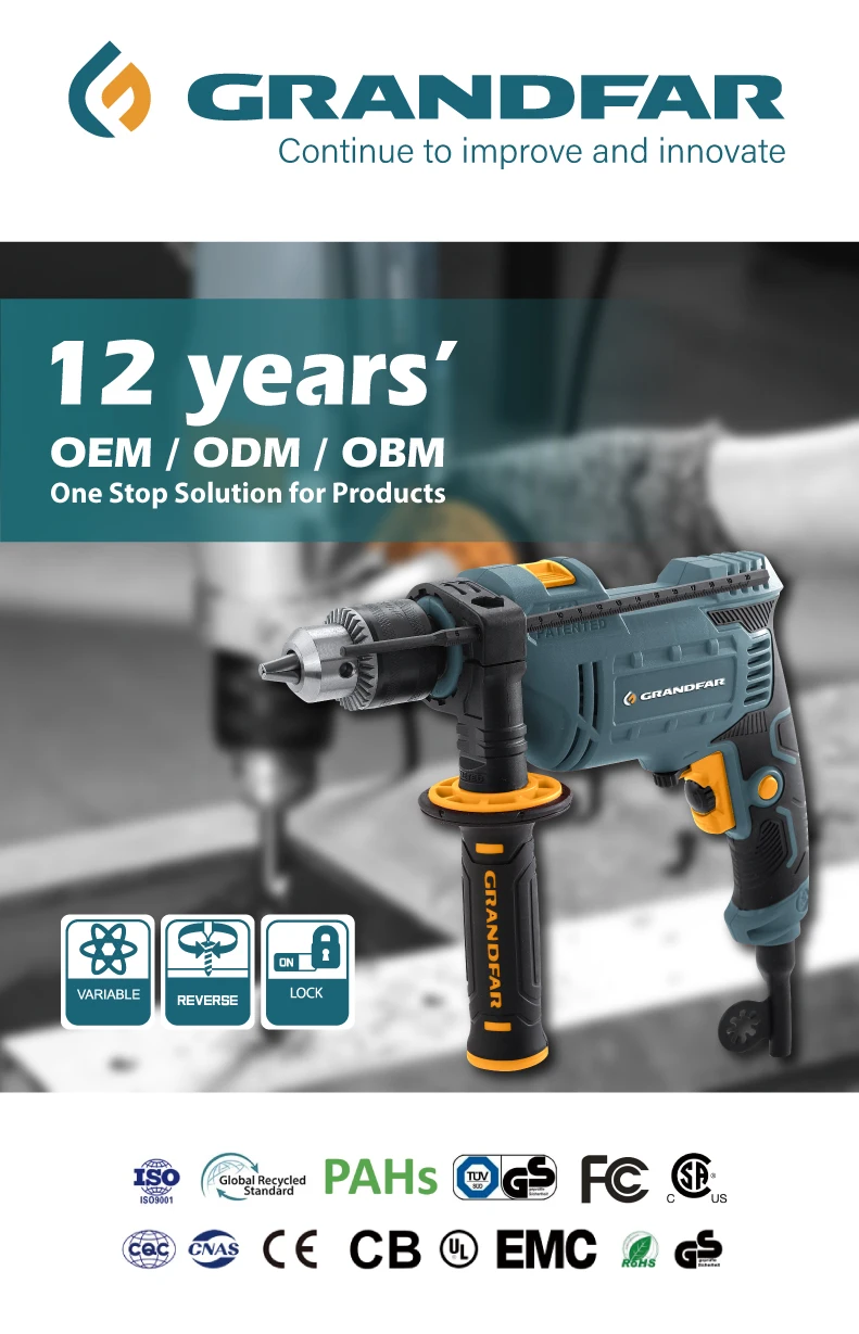 GRANDFAR 220V-240V 600W электрические отвертки электрическая дрель ударного типа для универсального использования