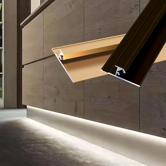 Ceramic Accessories Tile Trim Lighting Aluminum Profile Strip LED Skirting Board