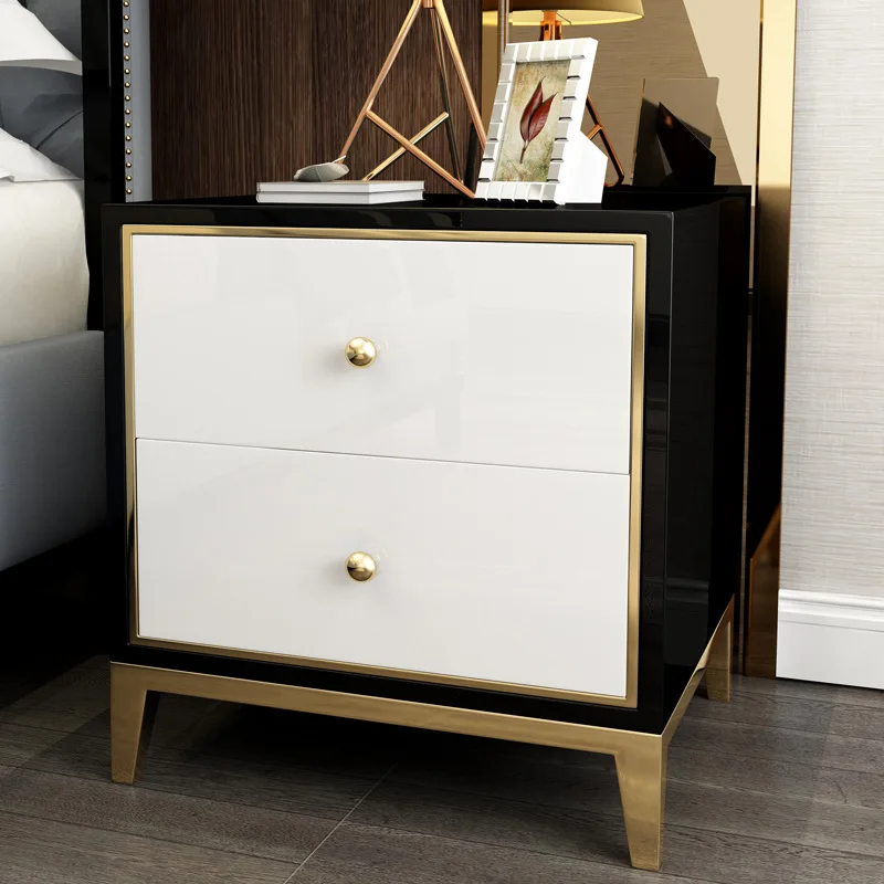 SITU modern nordic nightstand MDF wood gloss white s with drawer bedside table for bedroom
