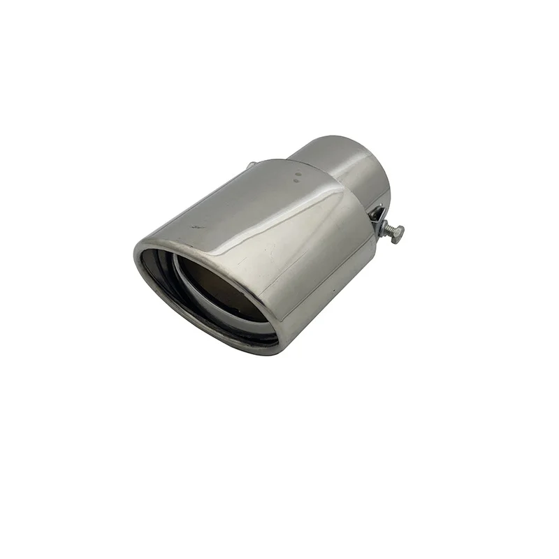 Universal Car Rear Tail Throat Liner Car Auto Round Exhaust pipe neo chrome/burnt blue Muffler Tip Stainless Steel