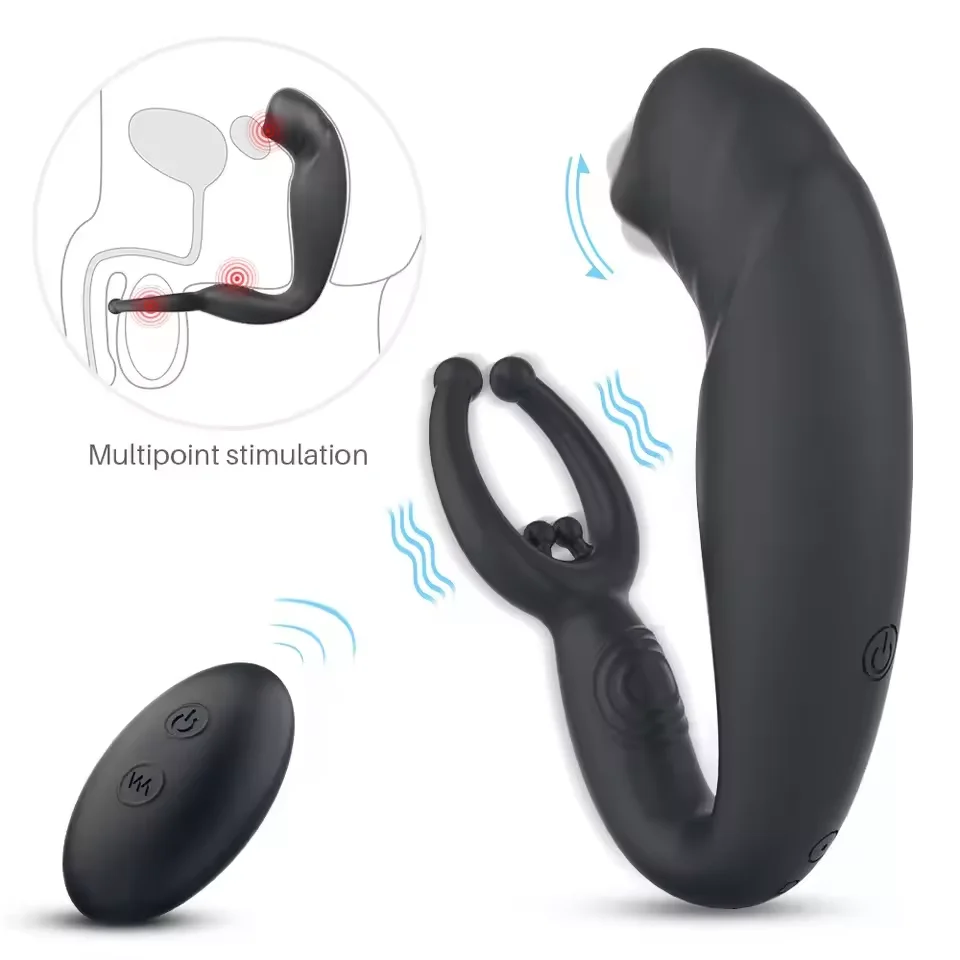Remote Control Anal Plug Prostate Massager G-Spot Vibration Emotion Lock Essence Men Masturbation Device.