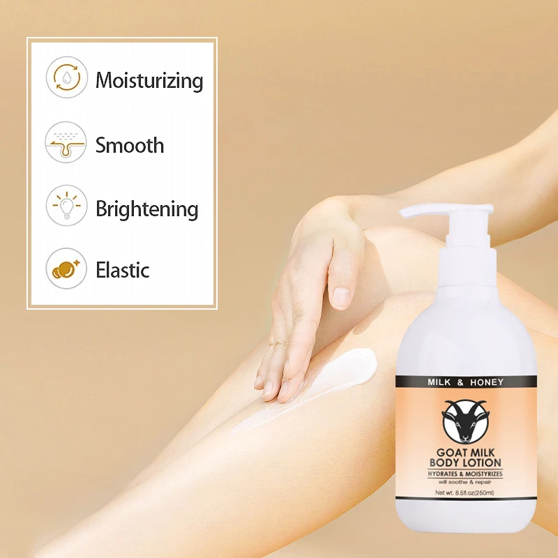 OEM Private Label Natural Organinc Goat Milk Body Lotion Skin Whitening Hydrating Moisturizing Goat Milk Lotion