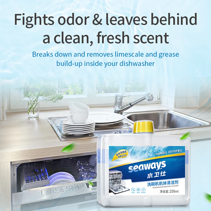 Eco-friendly Dishwasher Cleaner Deep Cleans All Brands and Models Machine Descales and Deodorizes Interior
