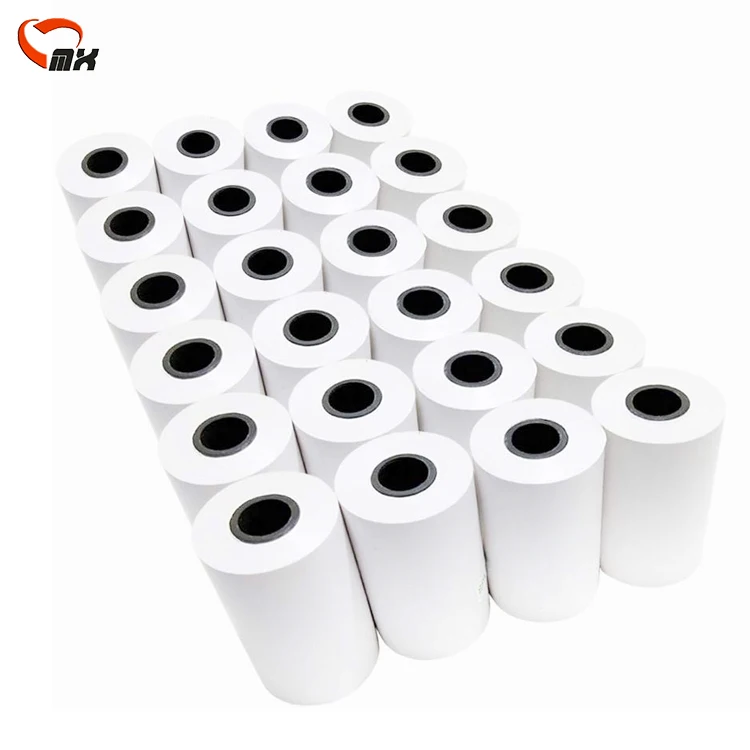 80mm 57mm receipt paper rolls can be custom sized 100 rolls of thermal paper per box