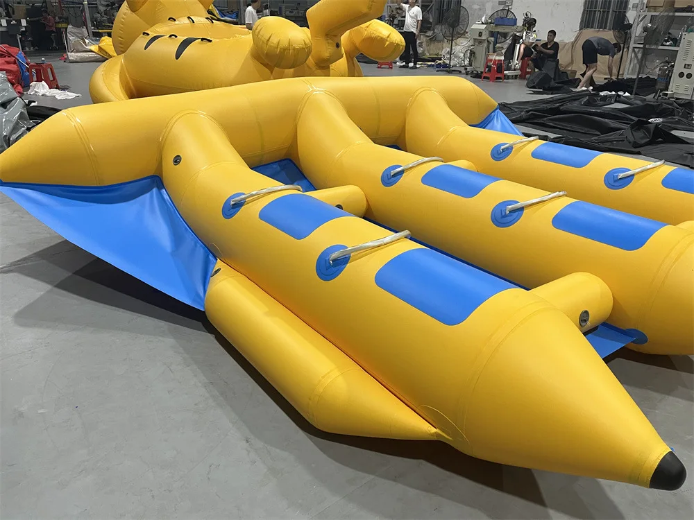 Manufacturer supplier Inflatable Banana Boat Inflatable Flying Fish With Foot Areas Inflatable Flyfish Boat For Sale