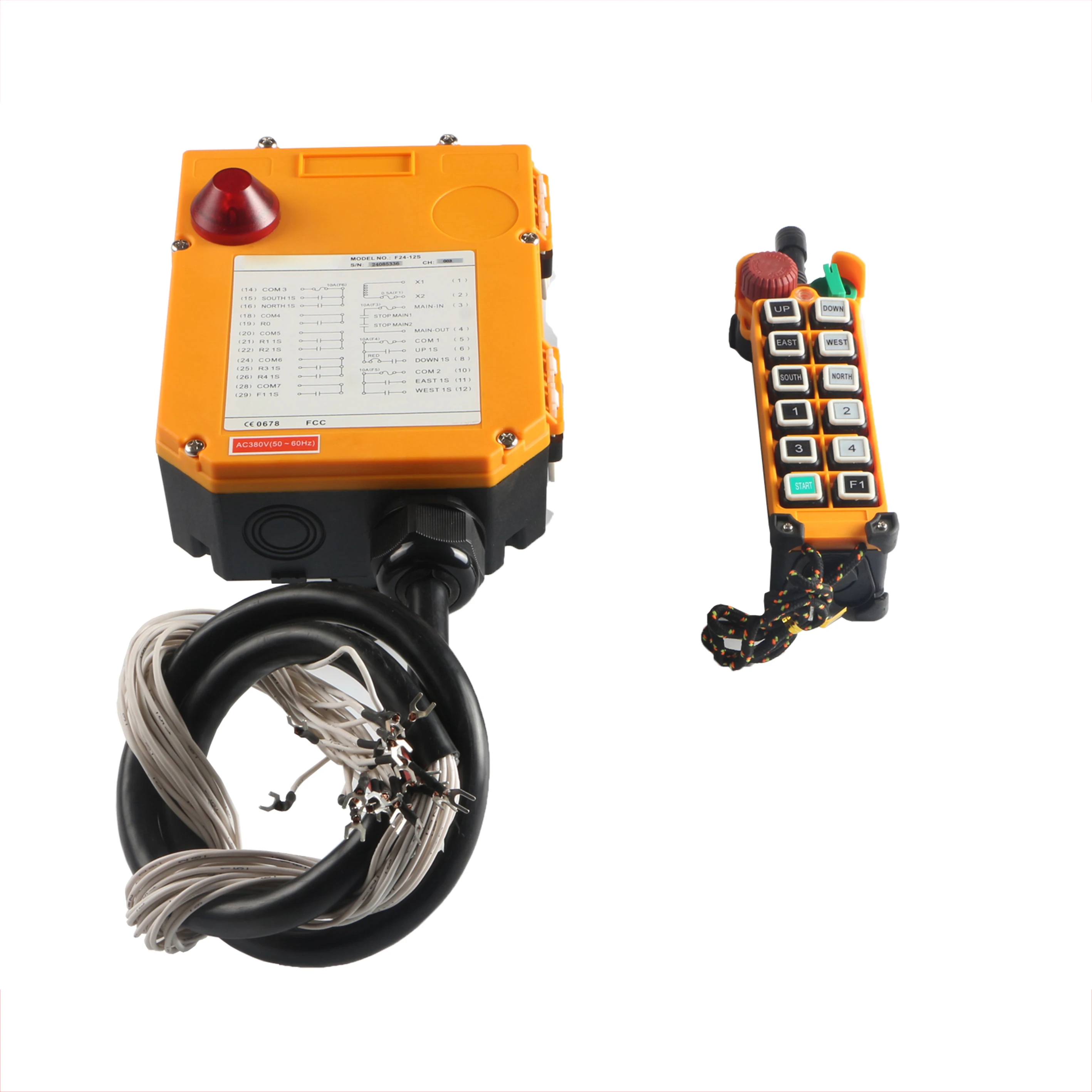 F24-12D general waterproof double speed radio industrial wireless remote control for crane electric hoist