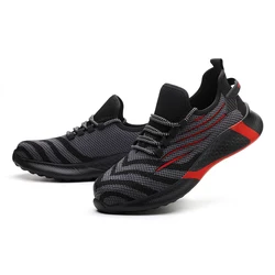 Big Size 50 Mesh Unisex Steel Toe Safty Shoes Rubber Outsole Cotton Fabric Comfortable Light  Work Shoes