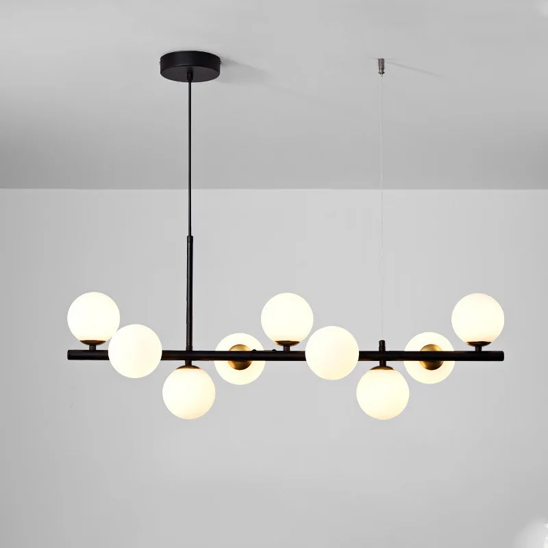 Wholesale Hotel Home Nordic Large Kitchen Pendent Lights Chandelier Luxury Living Room Glass Cube Metal Pendent Light