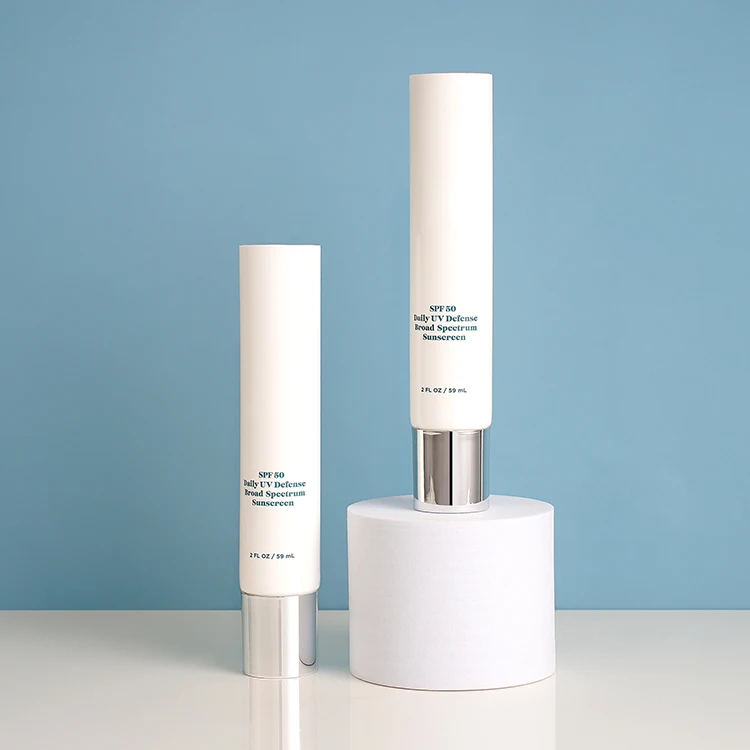 D30mm White Five-layer HDPE Cosmetic Tube Can Be Added to Biodegradable Green PE Material Lotion Cream Container With Screw Cap