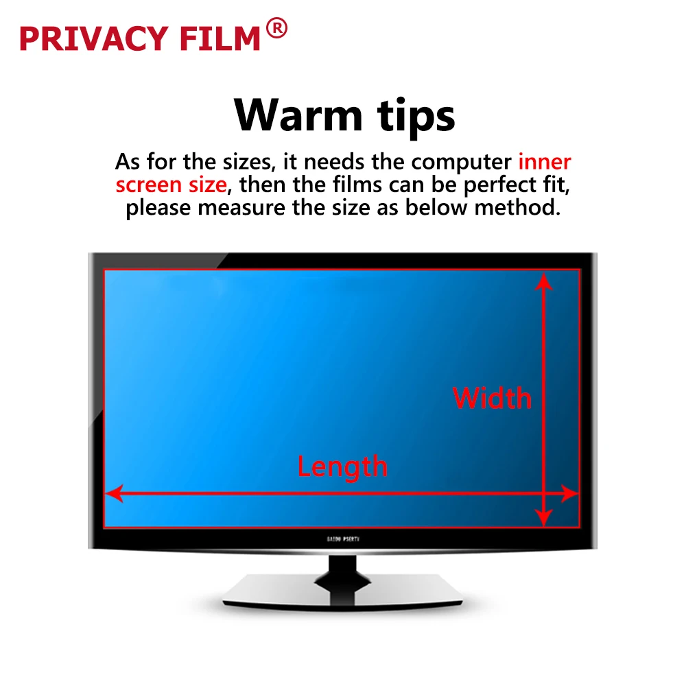 Made in China 14 inch privacy filter for law firm 31.5 inch 16:9 696*393mm Anti Spy Screen Computer accessories