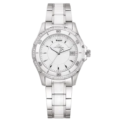 Shining Temperament Ceramic Ladies Watch With Luxury Diamond Deep Waterproof