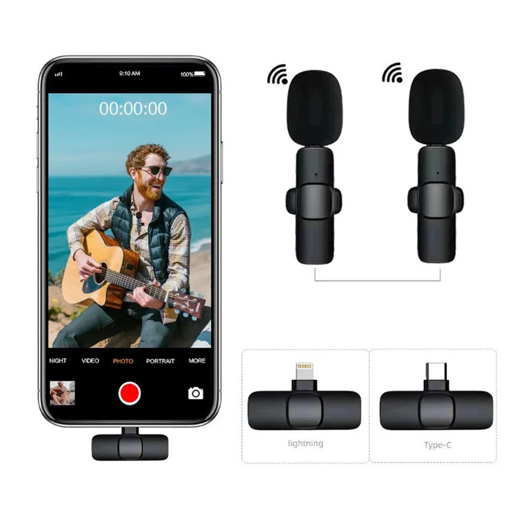 2.4g wireless mini microphone with noise cancelling mic