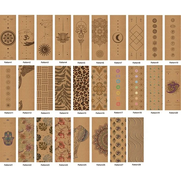 Luxury Thick Cork Eco Logo Yoga Mat Custom Cork Yoga Mat